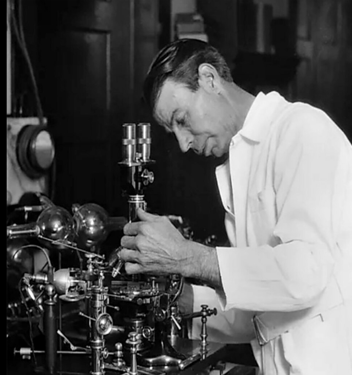 Dr. Royal Raymond Rife at age 43 in his San Diego laboratory